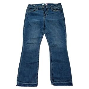Cabi Jeans Womens Kick it Crop Jeans sz 8 Frayed Hem